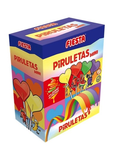 MINI PIRULETAS ARCOIRIS 150UN