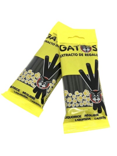 GATOS REGALIZ NEGRO BOLSA 20UD