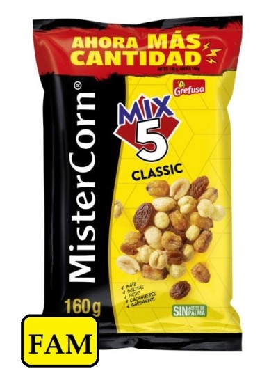 MISTERCORN MIX 5 FAM 160G 21UN