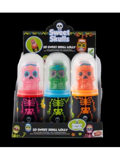 SWEET SKULLS 3D LOLLIPOP 12U