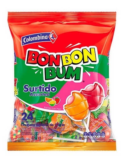 BON BON BUM SURTIDO BOLSA 24UN