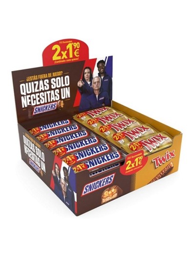 LOTE SNICKERS + TWIX 49 UDS