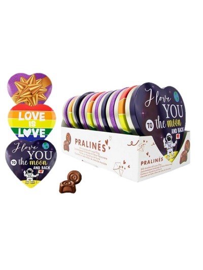 HEART SHAPED TIN 100G 10U