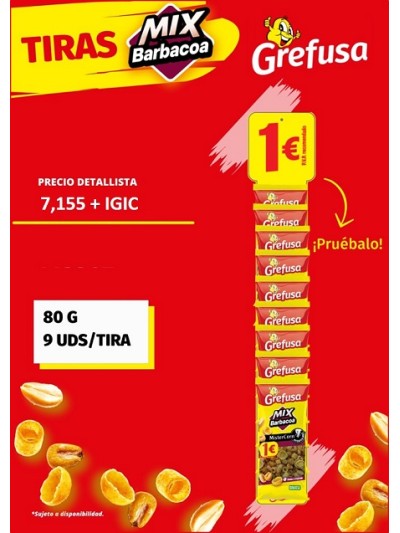 MIX BBQ 80G TIRA 9 UND 1E