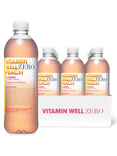 VITAMIN WELL ZERO PEACH 0,5L